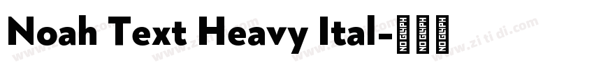 Noah Text Heavy Ital字体转换